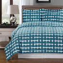 Duvet Cover Set - Norwich-Royal Tradition-Full/Queen-Lake Blue/White-Egyptian Linens