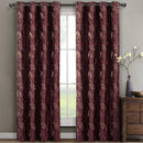 Olivia Embroidered Lined Curtain Panels (Set of 2)-Royal Tradition-104 x 63" Pair-Burgundy-Egyptian Linens