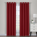 Ava Blackout Weave Curtain Panels With Tie Backs Pair (Set Of 2)-Egyptian Linens-54" x 63" Pair-Pair Red-Egyptian Linens