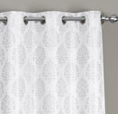 Paisley Thermal Blackout Jacquard Grommet Top Curtain Pair Panels-Royal Tradition-Egyptian Linens
