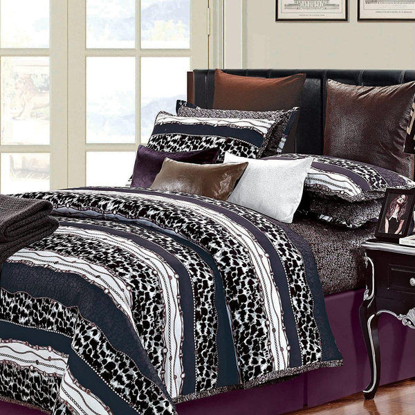 Queen Size 7 Piece Passionate Cotton Duvet Cover Set-Royal Tradition-Egyptian Linens