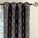 Regalia Abstract Jacquard Textured Grommet Top Curtain Panels (Set of 2)-Royal Tradition-Egyptian Linens