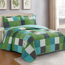 Rebekah Spring Garden Style Oversized Quilt Set Wrinkle-Free Coverlet Set