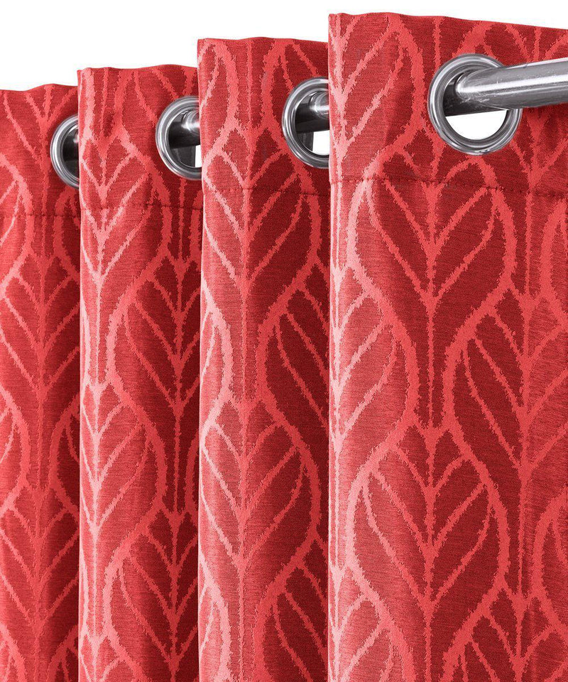 Pair Hilton Blackout Curtains Jacquard Thermal Insulated Set of 2 Panels-Royal Tradition-Egyptian Linens