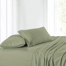 Sheet Set - Striped 300 Thread Count-Royal Tradition-Twin-Sage-Egyptian Linens