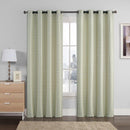 Empress Embroidered 110Wx90L Curtains With Grommet Top Jacquard Drapes (Set of 2)-Royal Hotel Bedding-Sage-Egyptian Linens