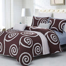 Serenity 7 Piece Cotton Duvet Cover Set-Royal Tradition-Coffee-King-Egyptian Linens