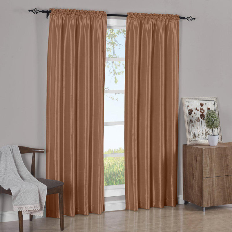 Pair Curtain Panels Soho Faux Silk (Set of 2)-Royal Tradition-Egyptian Linens