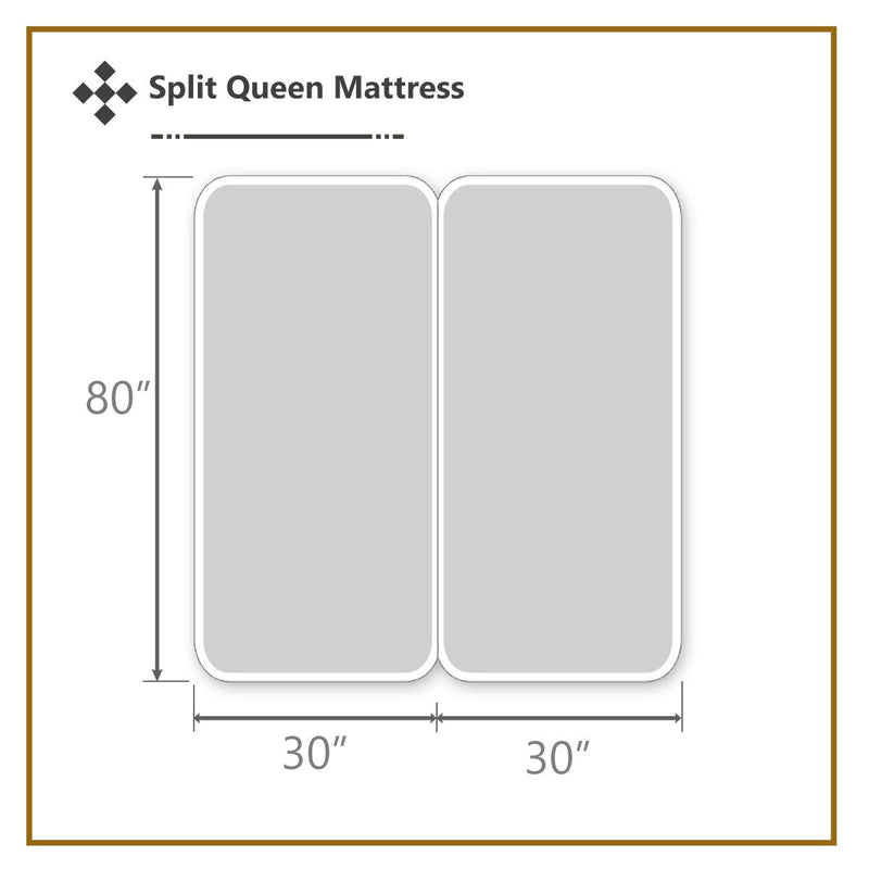 Split Queen Sateen Bed Sheet Set - Meridian 5-PC Set