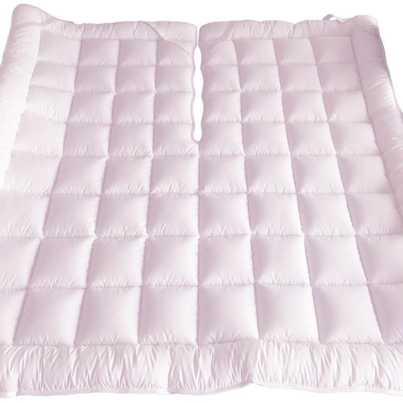 Split Top King Plush 2 Inches Mattress Pad Down Alternative Anchor Bands-Royal Tradition-Egyptian Linens