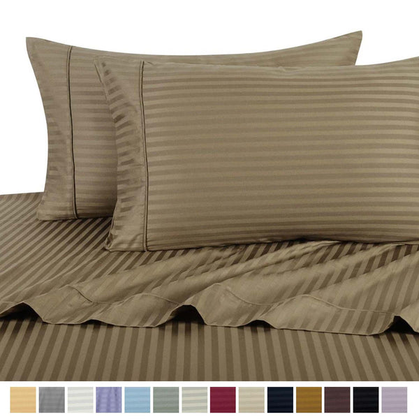 Damask Striped 600 Thread Count Sheet Set