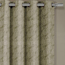 Tabitha Flower Curtains Jacquard Grommet Top Panels (Single)-Royal Tradition-Egyptian Linens