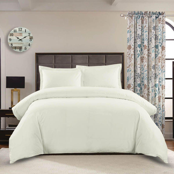 Duvet Cover Set 3-Piece Percale 250-Thread-Count