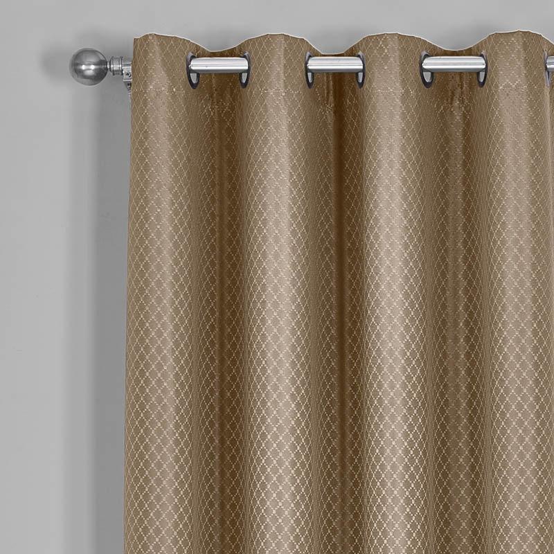 100% Blackout Curtain - Diamond Jacquard Woven Drape Theme (Set of 2)-Royal Tradition-Egyptian Linens