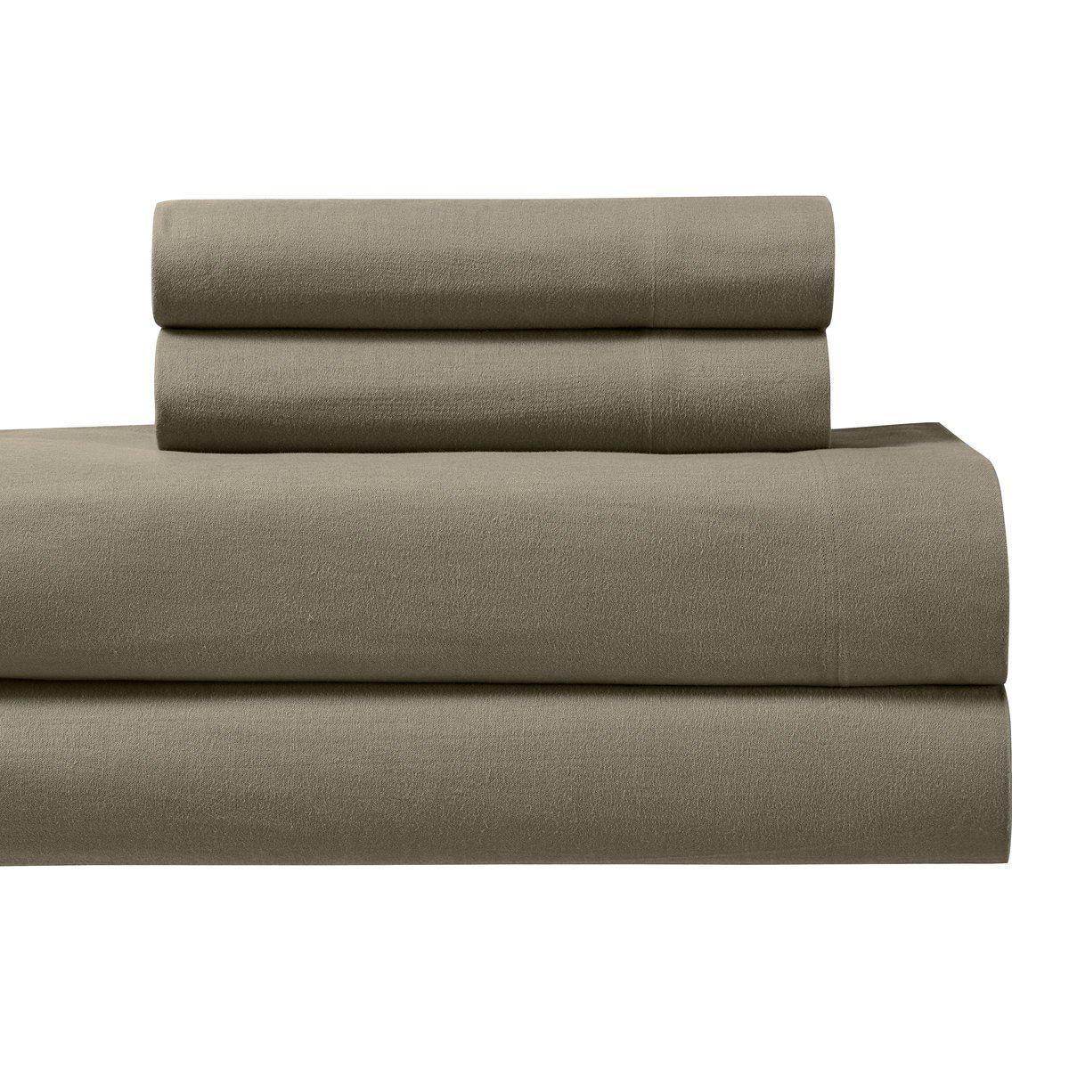 Flannel Split King Bed Sheets Set