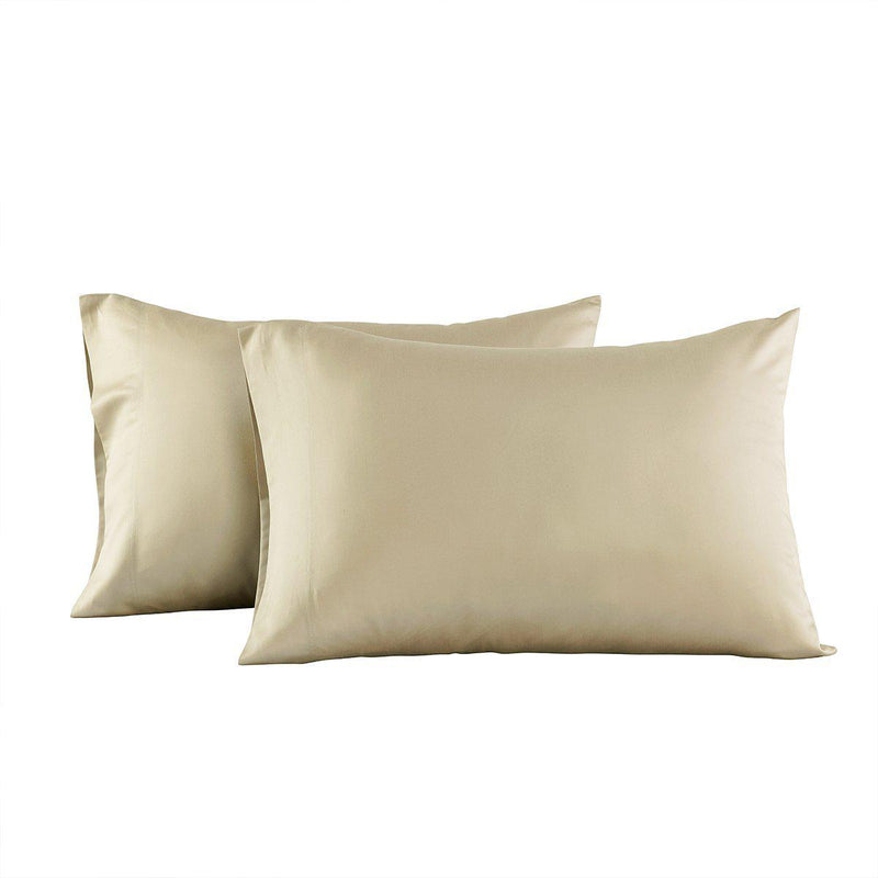 Eucalyptus 600 Tencel Loycell Pillowcases (Pair)-Abripedic-Standard Pillowcases Pair-Taupe-Egyptian Linens