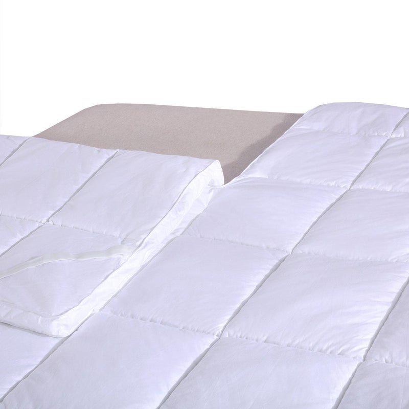 Top Split King ( Flex King ) 2 Inch Thick Mattress Topper 100% Cotton Shell-Abripedic-Egyptian Linens