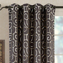 Pair (Set of 2) Top Grommet Window Curtain Panels Abstract Jacquard Tuscany, 104 Inches Total Width.-Royal Tradition-Egyptian Linens