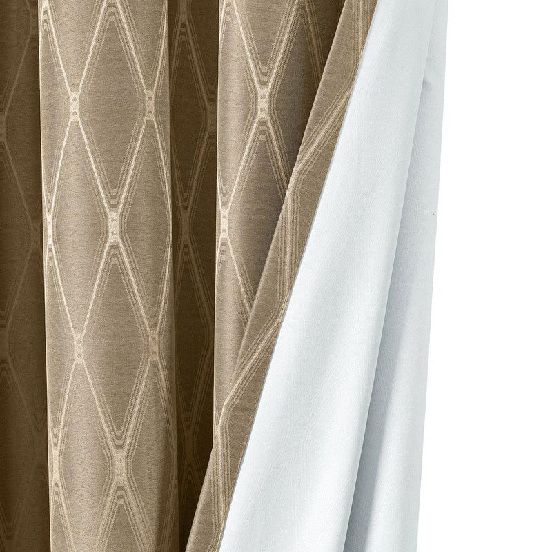 100% Blackout Curtain Jacquard Thermal Insulated Victoria Panels ( Set Of 2)-Royal Tradition-Egyptian Linens