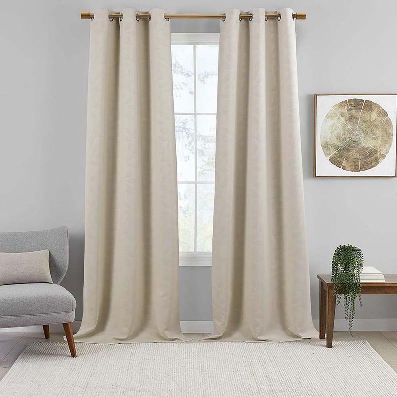 Virginia Blackout Weave Grommet Curtain Panels (Set of 2)