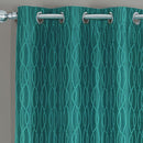 Voyage Jacquard Thermal Blackout Grommets Curtain Panels (Set of 2) in 63, 84, 96 OR 108 inch long-Royal Tradition-Egyptian Linens