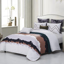 Water Color 7 Piece Cotton Duvet Cover Set-Royal Tradition-Queen-Egyptian Linens