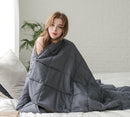 Abripedic Gray Weighted Blanket Breathable Cotton with Removable Velvet Cover Included-Abripedic-Egyptian Linens