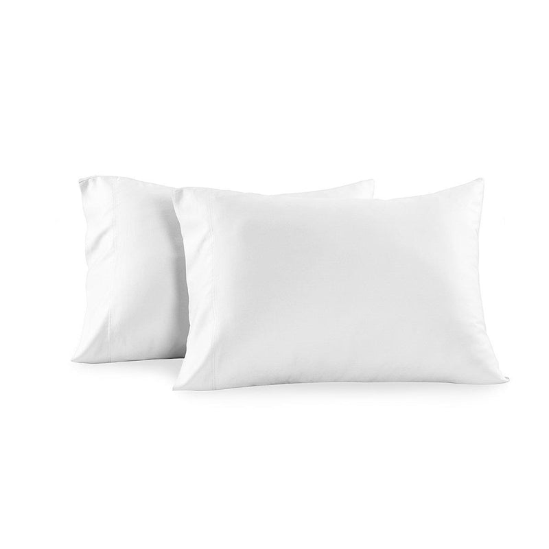 Solid Cotton Sateen 300 Thread Count Pillowcases (Pair)