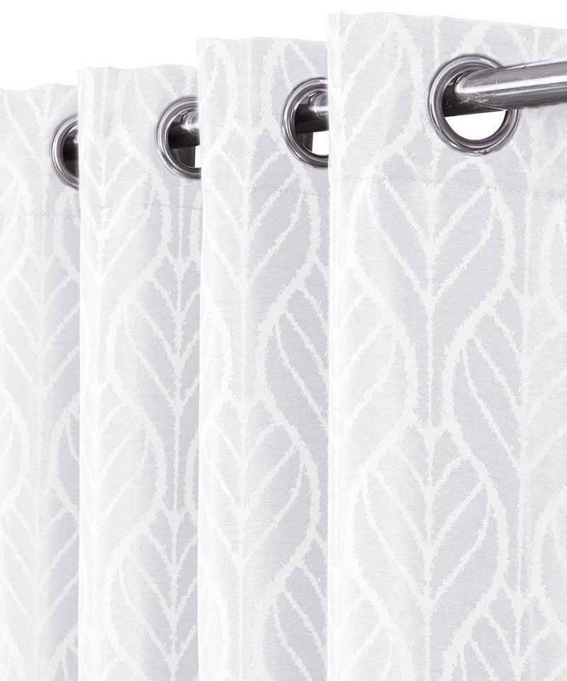 Pair Hilton Blackout Curtains Jacquard Thermal Insulated Set of 2 Panels-Royal Tradition-Egyptian Linens