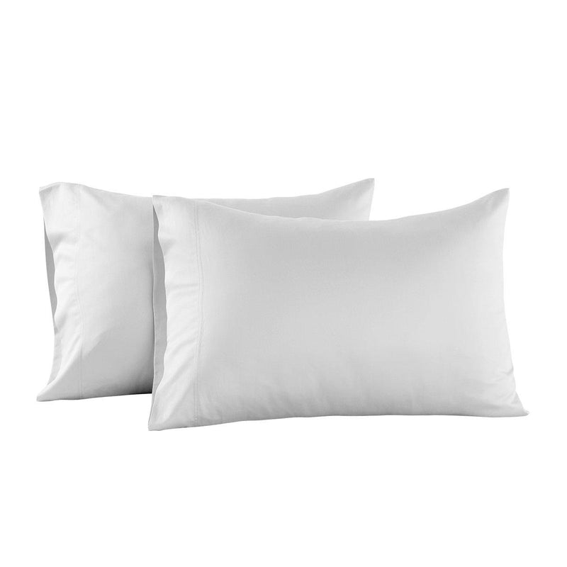 Eucalyptus 600 Tencel Loycell Pillowcases (Pair)-Abripedic-Standard Pillowcases Pair-White-Egyptian Linens