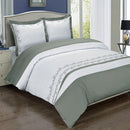 Embroidered Duvet Cover Set - Amalia-Royal Tradition-Full/Queen-Gray/White-Egyptian Linens