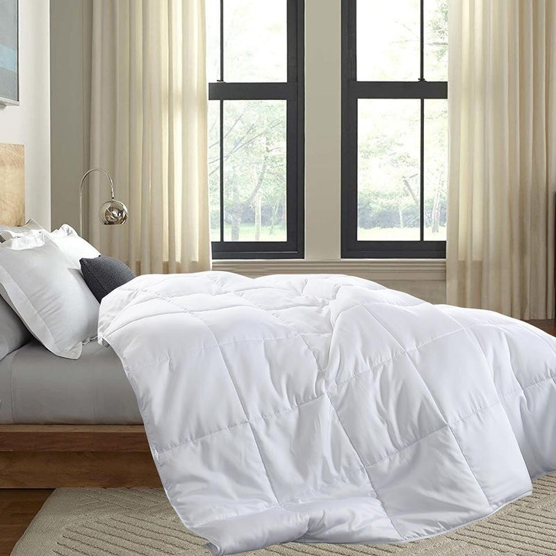 Bamboo Filled Blanket 300 Thread Count 100% Cotton Sateen White Shell-Wholesale Beddings