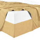Split Corner 100% Cotton Solid 300TC Bed Skirts-Royal Tradition-Twin XL-Gold-Egyptian Linens