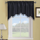 Soho Swag Valance 70"Wx30"L-Royal Tradition-Black-Egyptian Linens