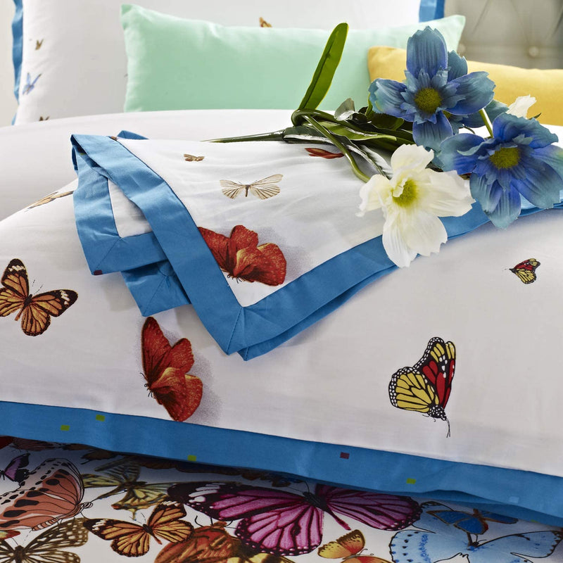 Butterfly 7 Piece Cotton Duvet Cover Set-Royal Tradition-Egyptian Linens