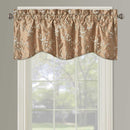 Chloe Scalloped Decorative Rope Embroidered Lined Valance 52"Wx19"L (Single)-Wholesale Beddings