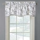 Chloe Scalloped Decorative Rope Embroidered Lined Valance 52"Wx19"L (Single)-Wholesale Beddings