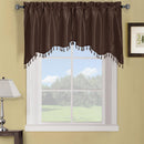 Soho Swag Valance 70"Wx30"L-Royal Tradition-Chocolate-Egyptian Linens