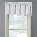 Diamond Pintuck Lined Valance Scalloped Decorative 52"Wx19"L (Single)-Wholesale Beddings
