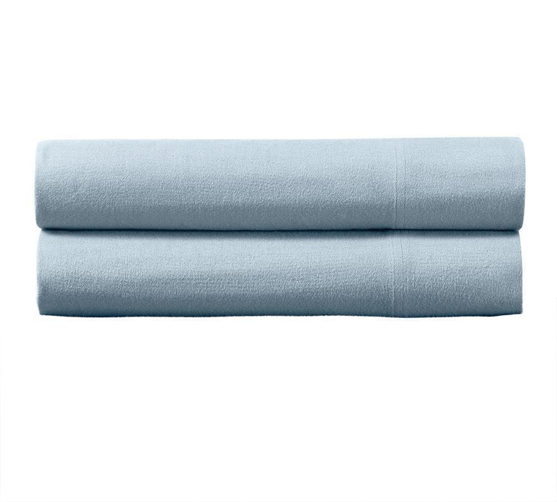 Heavyweight Flannel Pillowcase Set (Pair)-Royal Tradition-Standard Pillowcases Pair-Blue-Egyptian Linens