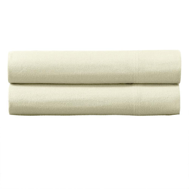 Heavyweight Flannel Pillowcase Set (Pair)-Royal Tradition-Standard Pillowcases Pair-Ivory-Egyptian Linens