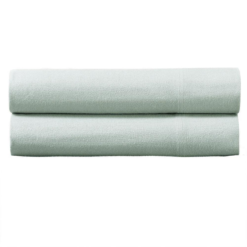 Heavyweight Flannel Pillowcase Set (Pair)-Royal Tradition-Standard Pillowcases Pair-Sea-Egyptian Linens