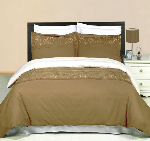 Geneva Embroidered 3-Piece Duvet Set-Royal Tradition-Full/Queen-Egyptian Linens