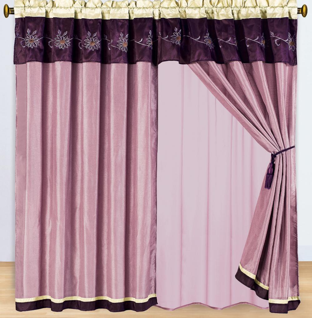 Grand Park Swirl 5 Piece Curtain Panel Set 84