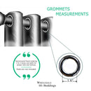 Pair (Set of 2) Lisette Chevron Top Grommet Window Curtain Panels, 108 Inches Total Width-Royal Tradition-Egyptian Linens