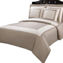 Hotel 100% Cotton 5-PC Duvet Cover Set-Royal Tradition-Twin/Twin XL-Beige/Ivory-Egyptian Linens