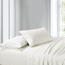 Split Adjustable Dual King Sheet Set - Striped 300 Thread count