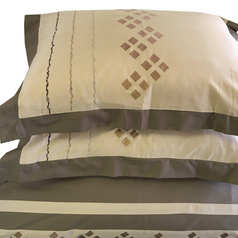 Lakewood Embroidered 100% Cotton 3-Piece Duvet Cover Sets-Royal Tradition-Egyptian Linens
