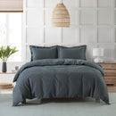 Pre-washed Belgian Flax Linen Cotton Duvet Cover Set