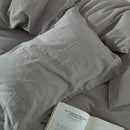 Pre-washed Belgian Flax Linen Cotton Duvet Cover Set